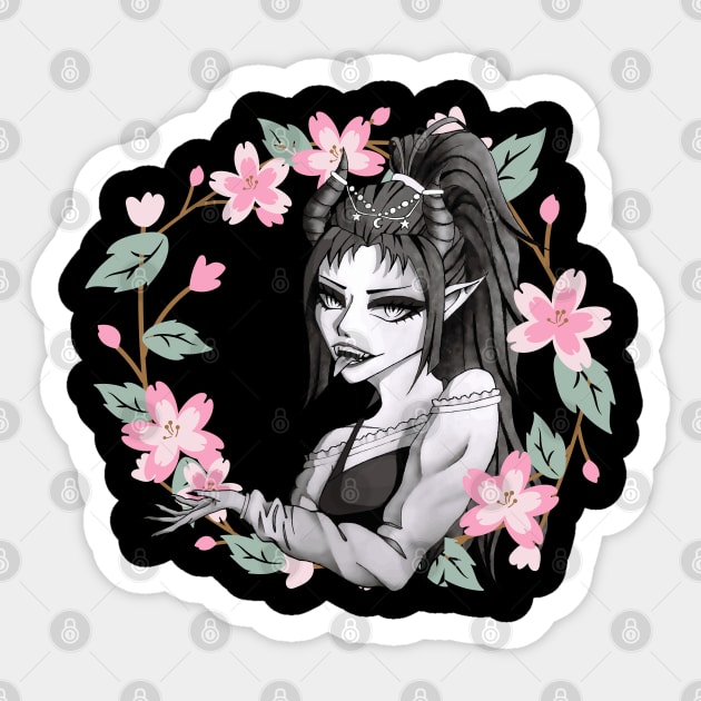 Succubus: Demonic Beauty Sticker by AranisuDrawings